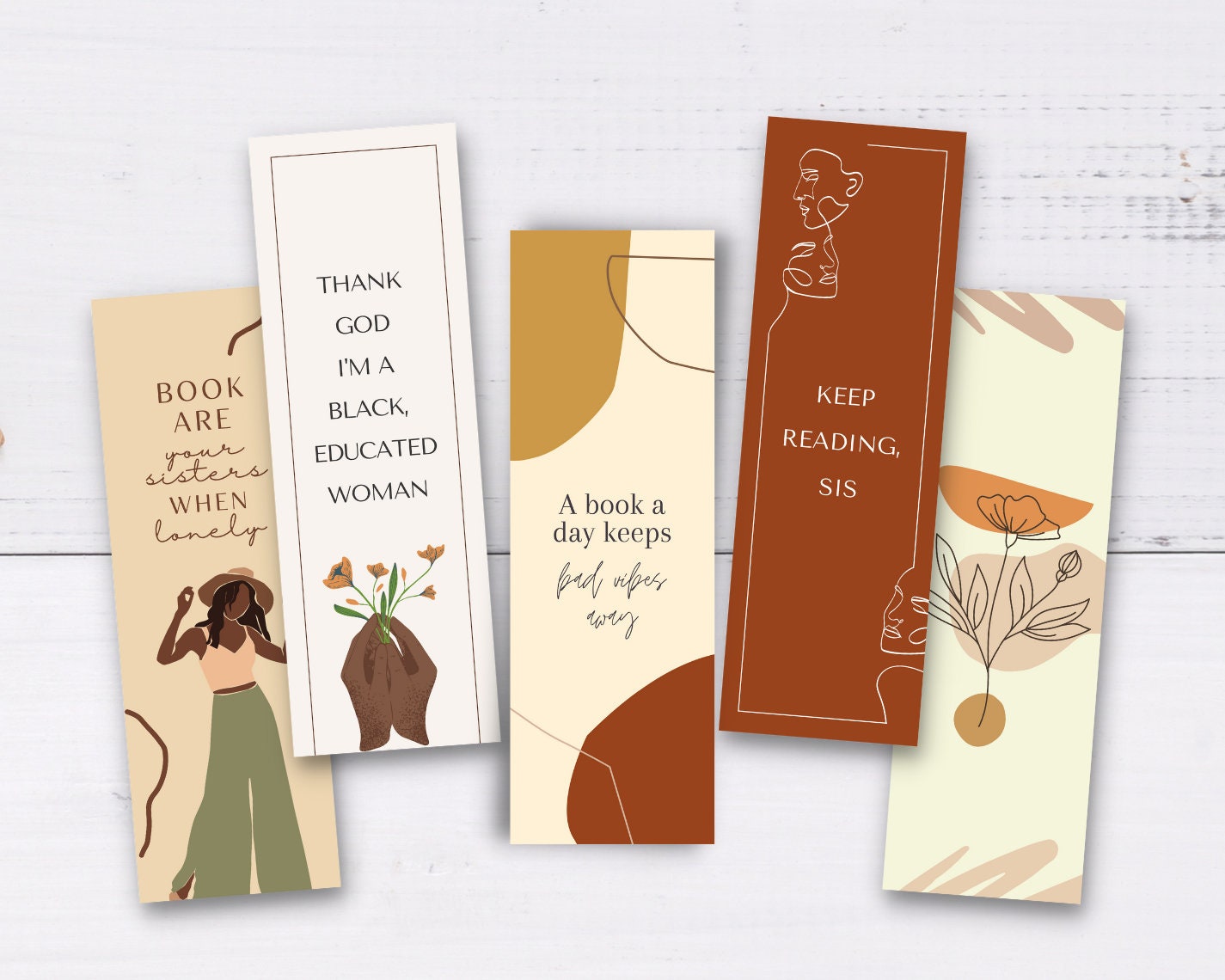 Black Woman Bookmark Set
