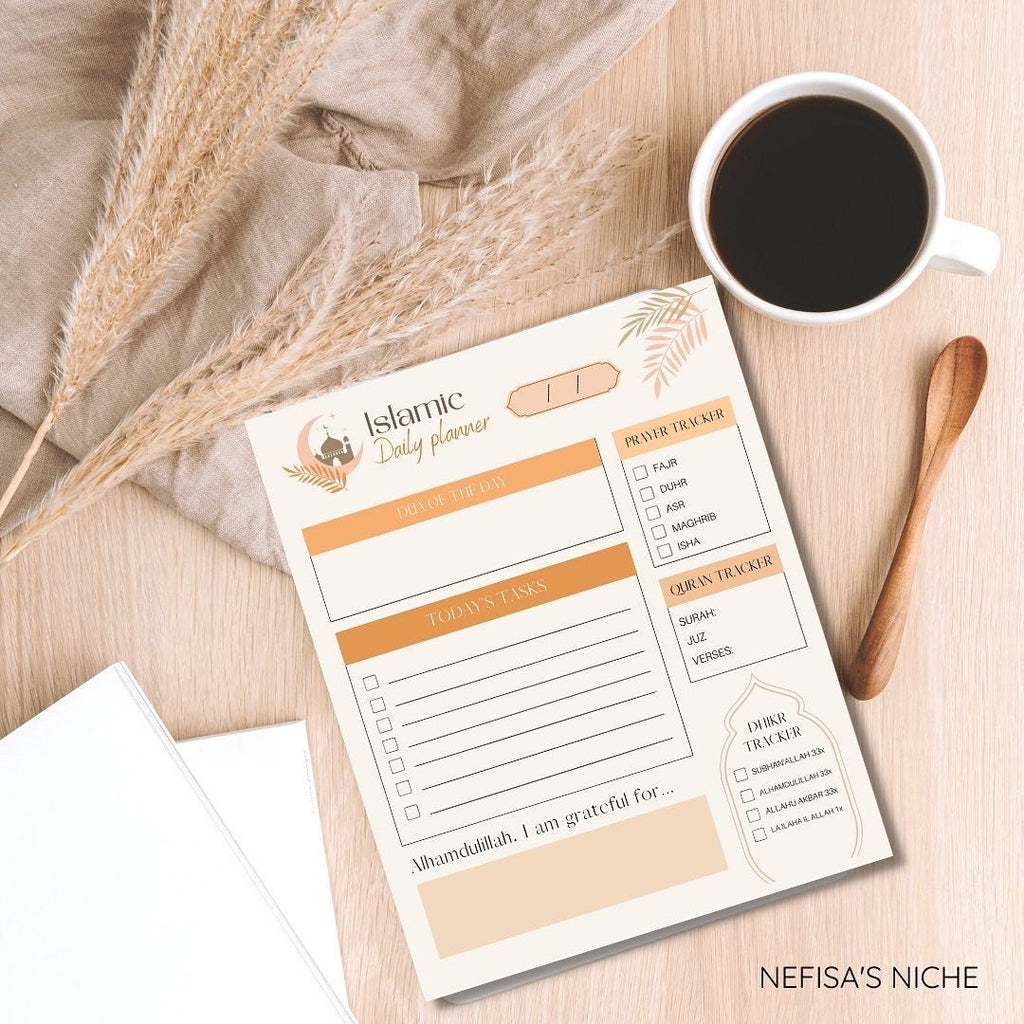 Islamic Daily Planner | Ramadan Prayer, Quran Tracker