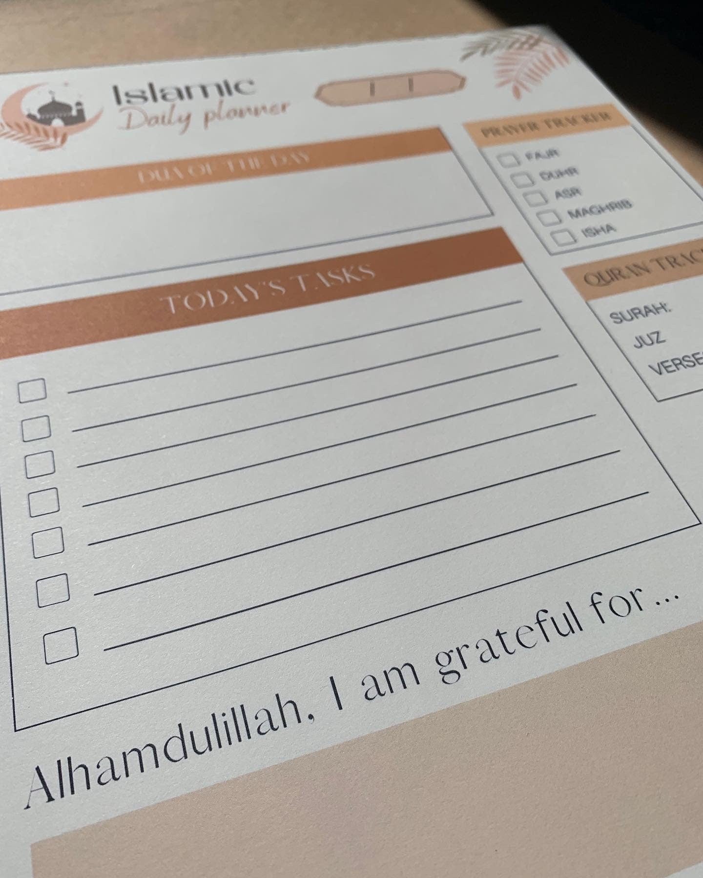 Islamic Daily Planner | Ramadan Prayer, Quran Tracker
