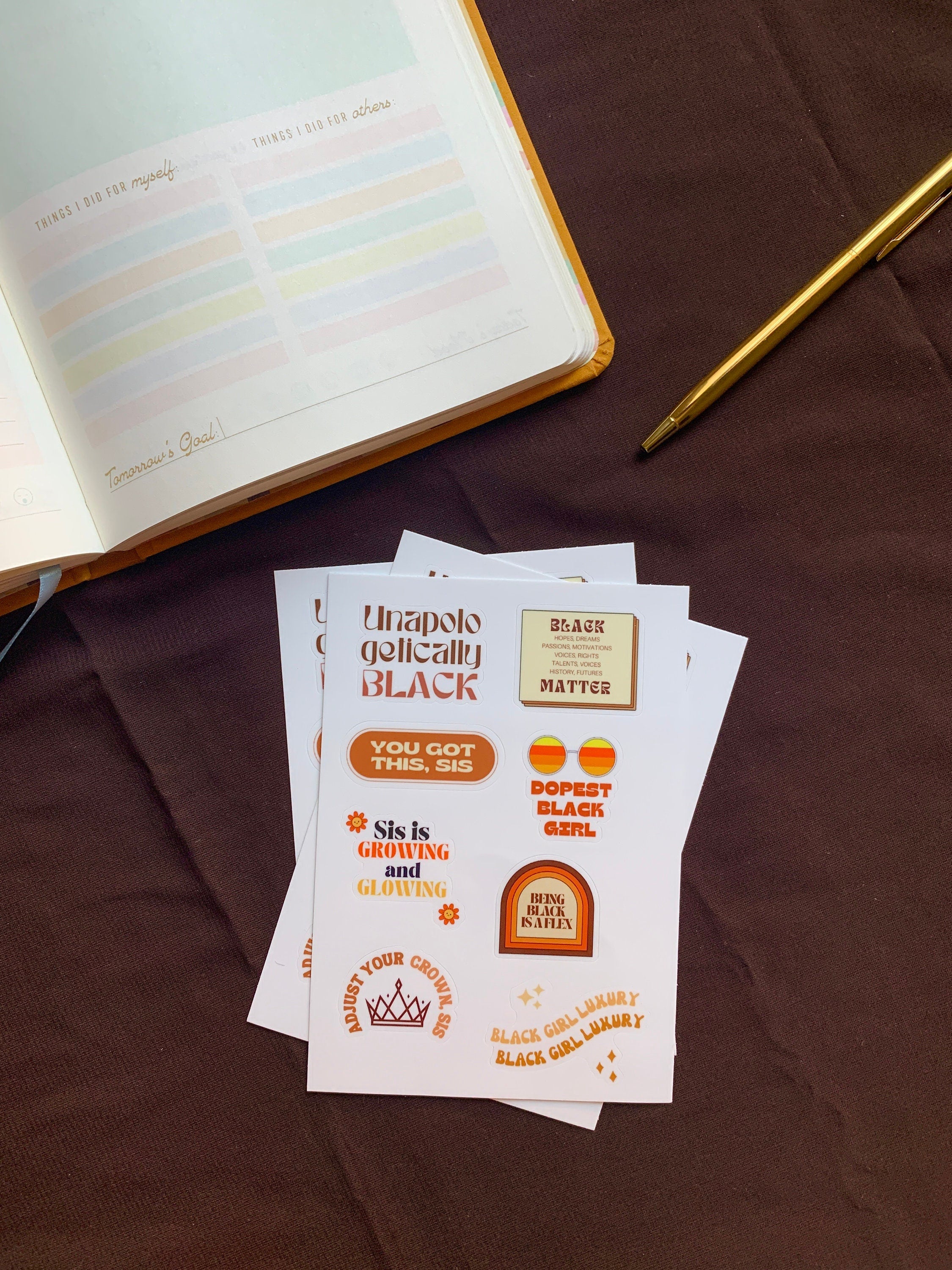 Melanin Affirmations Sticker Sheet