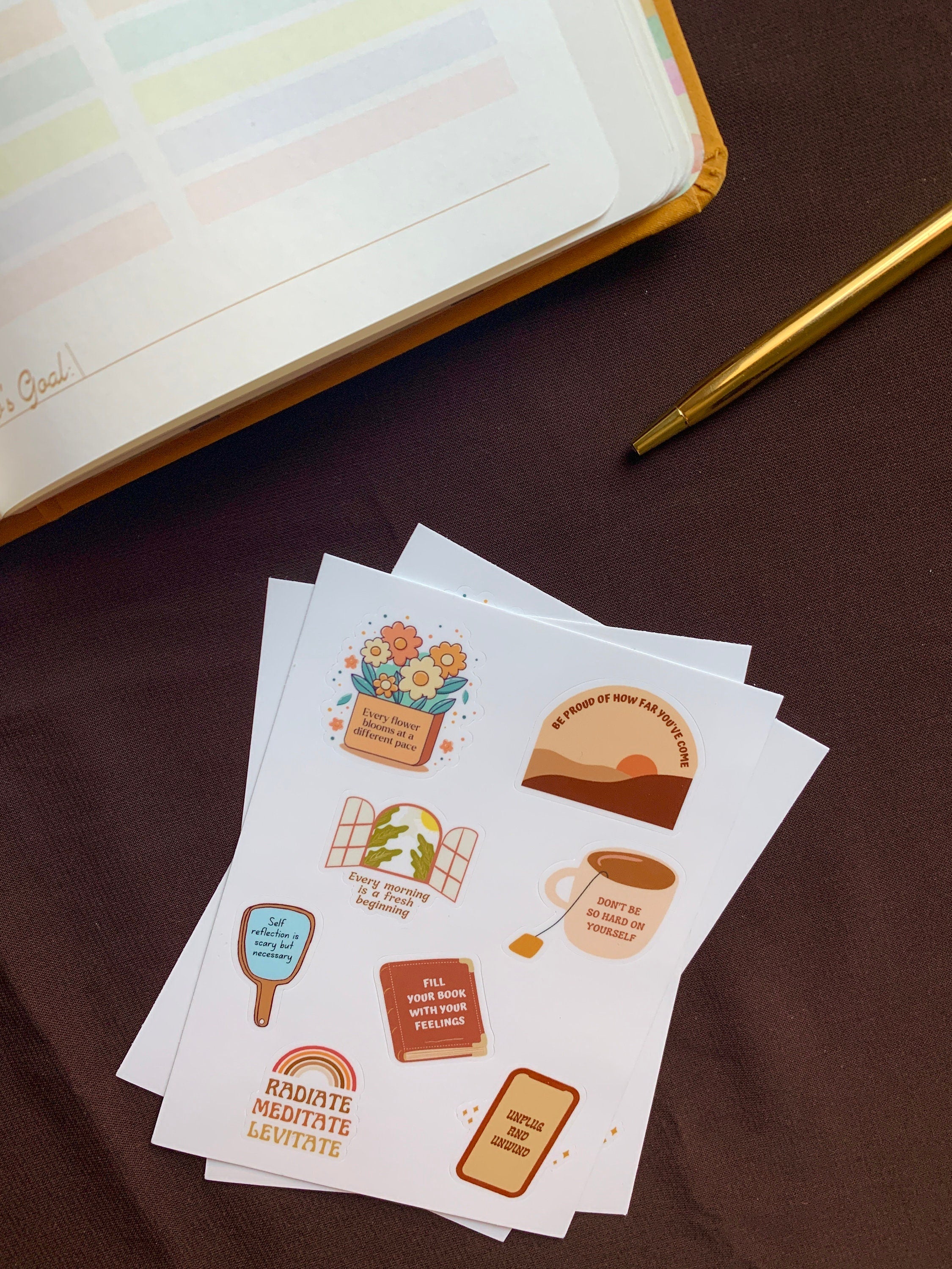 Self-Care Affirmations Sticker Sheet