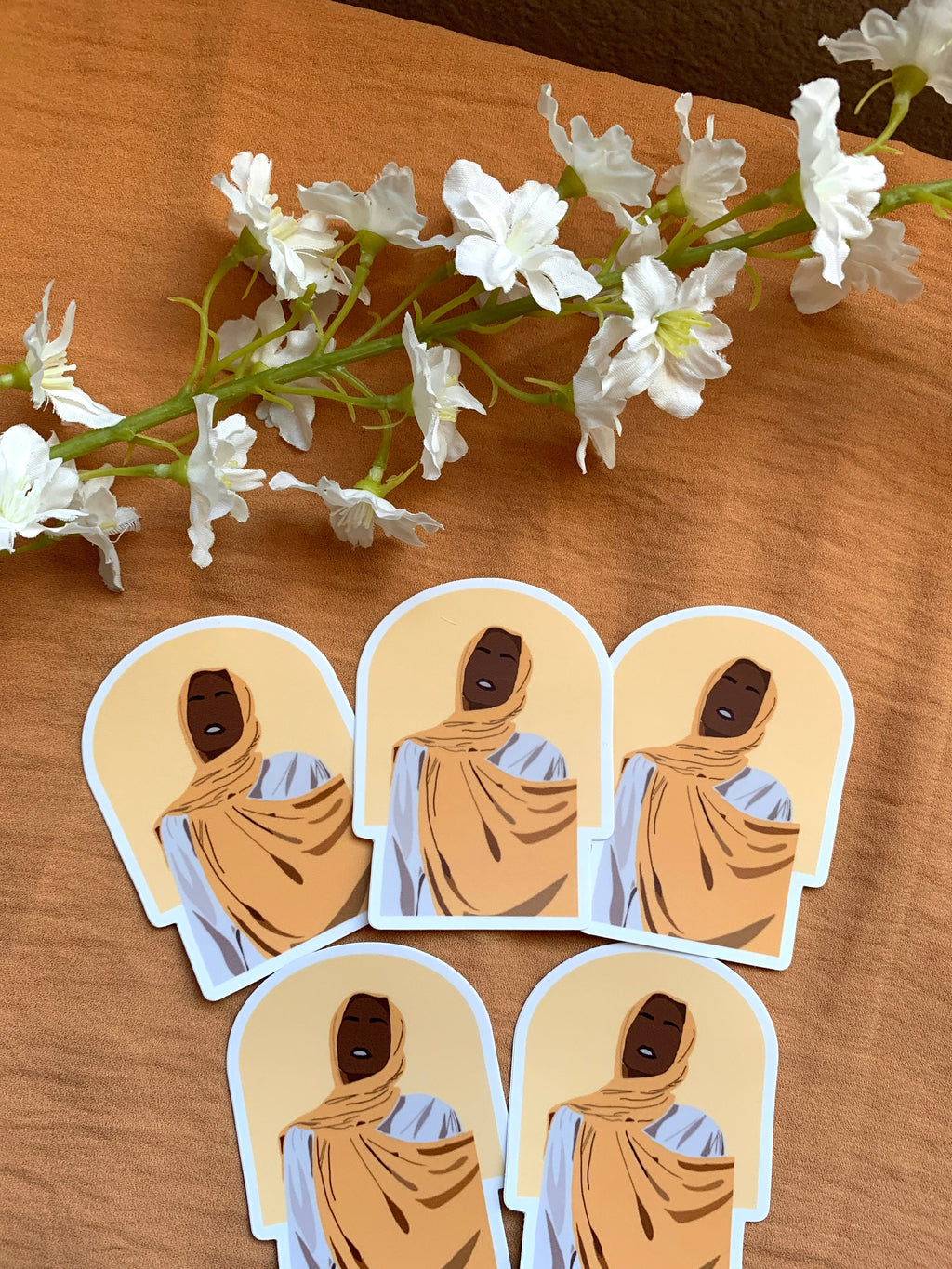Bold Yellow Hijabi Matte Sticker