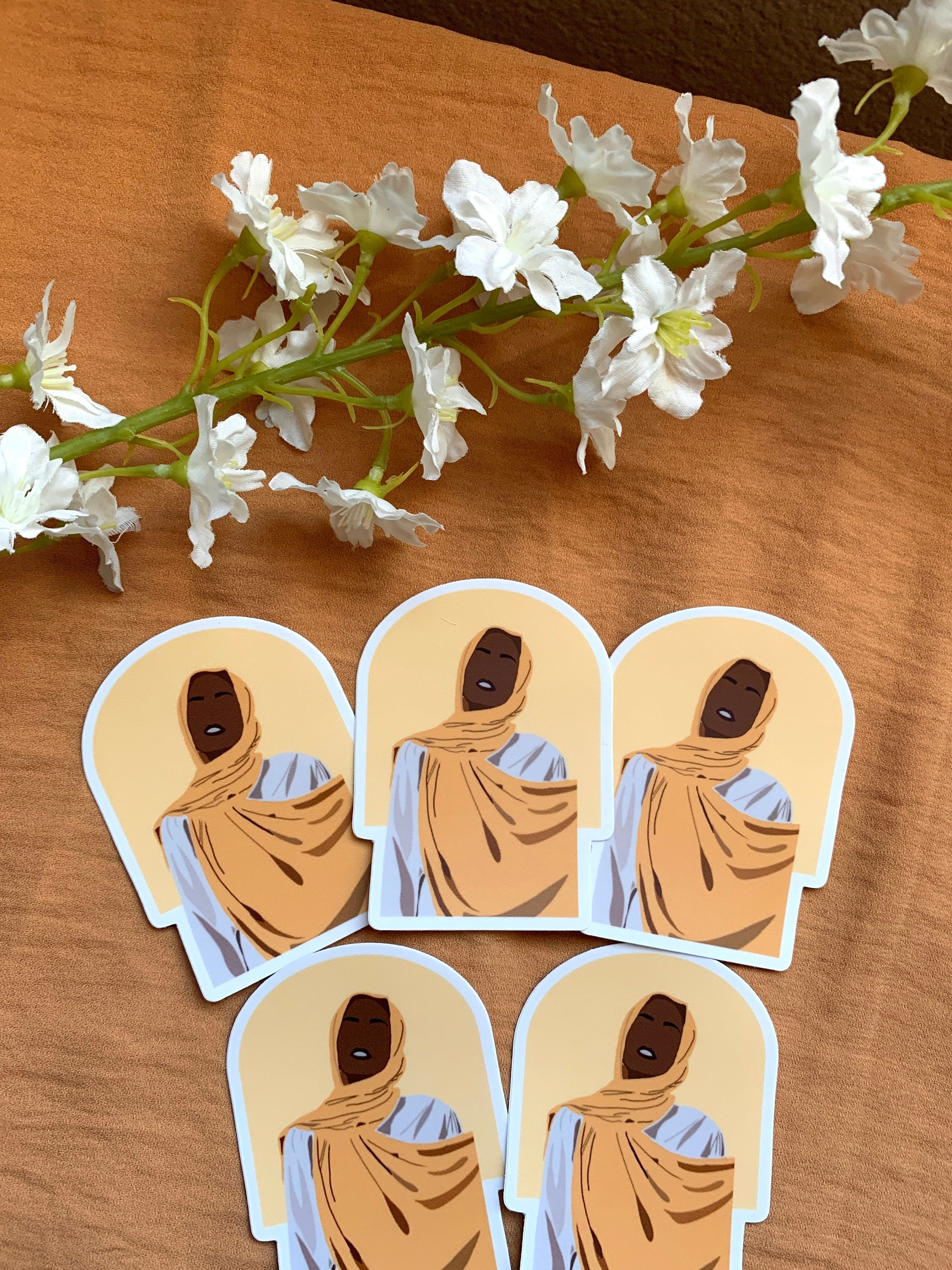 Bold Yellow Hijabi Matte Sticker