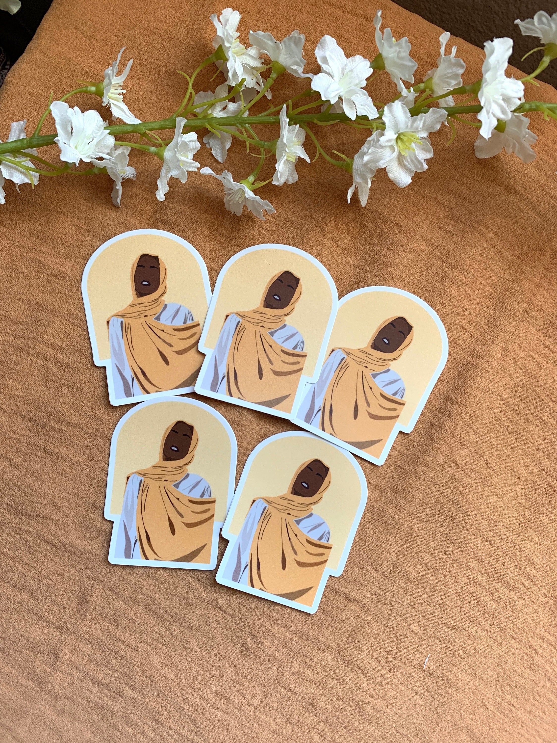 Bold Yellow Hijabi Matte Sticker