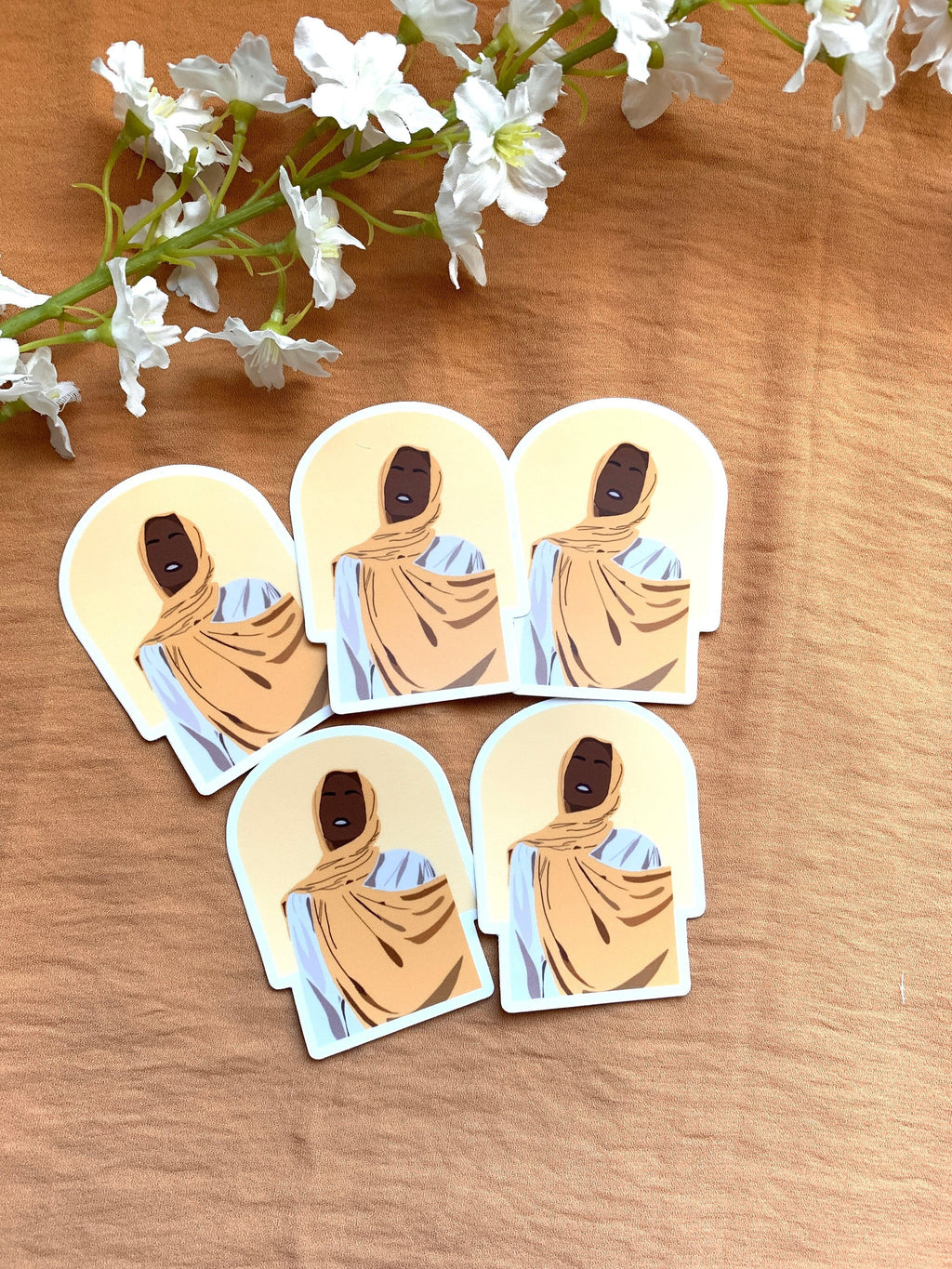 Bold Yellow Hijabi Matte Sticker