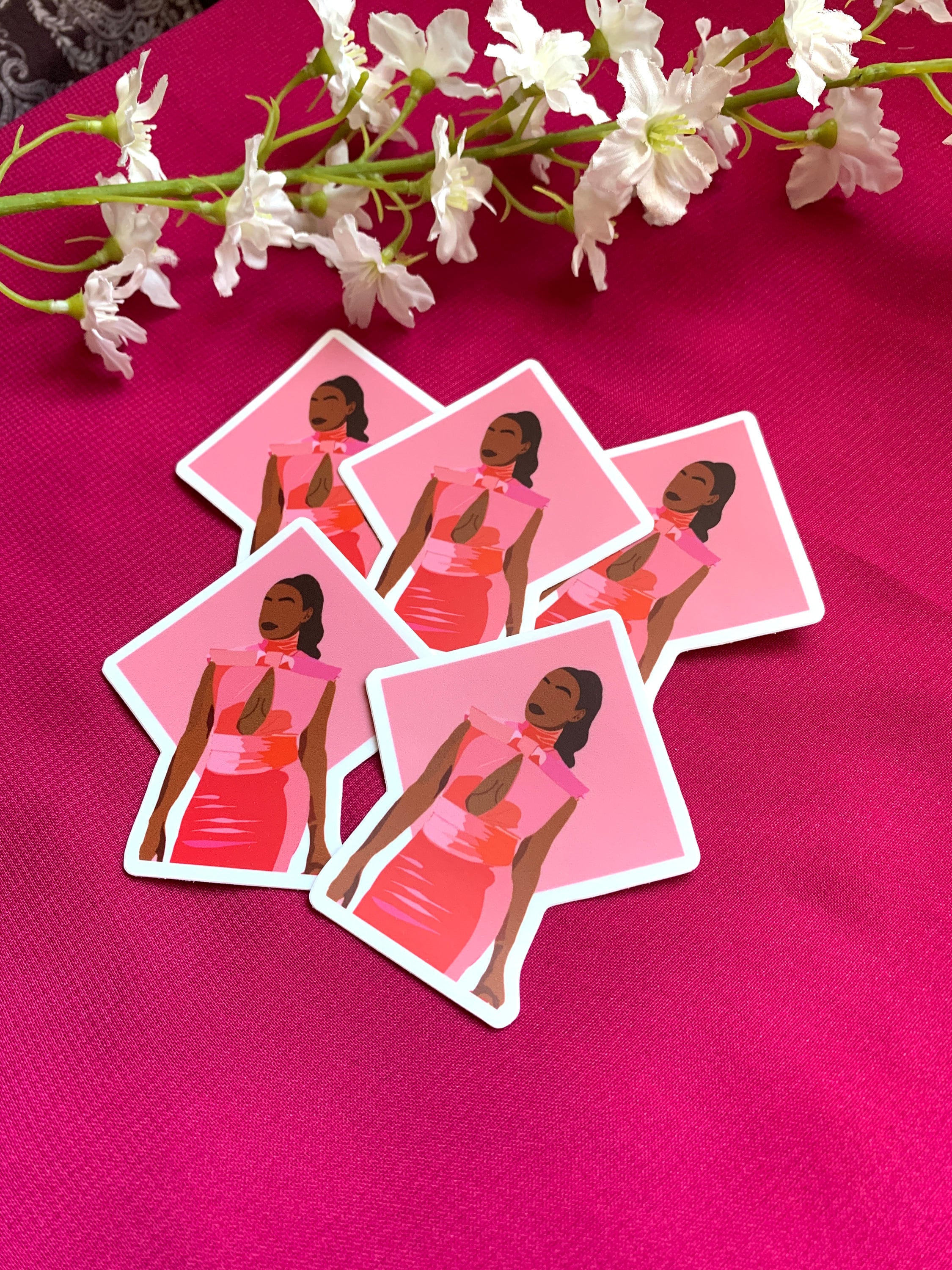 Black Barbie Matte Sticker