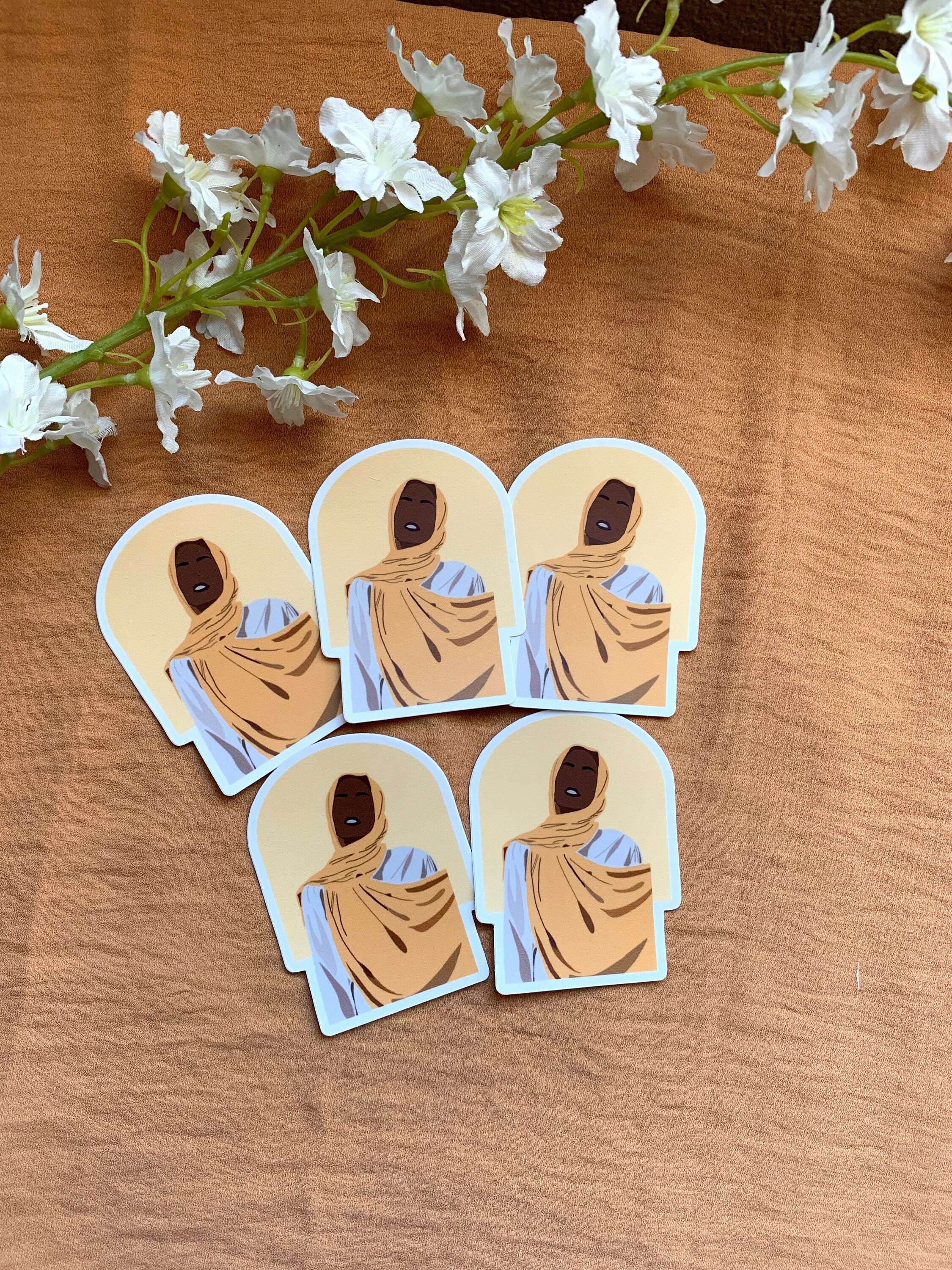 Bold Yellow Hijabi Matte Sticker
