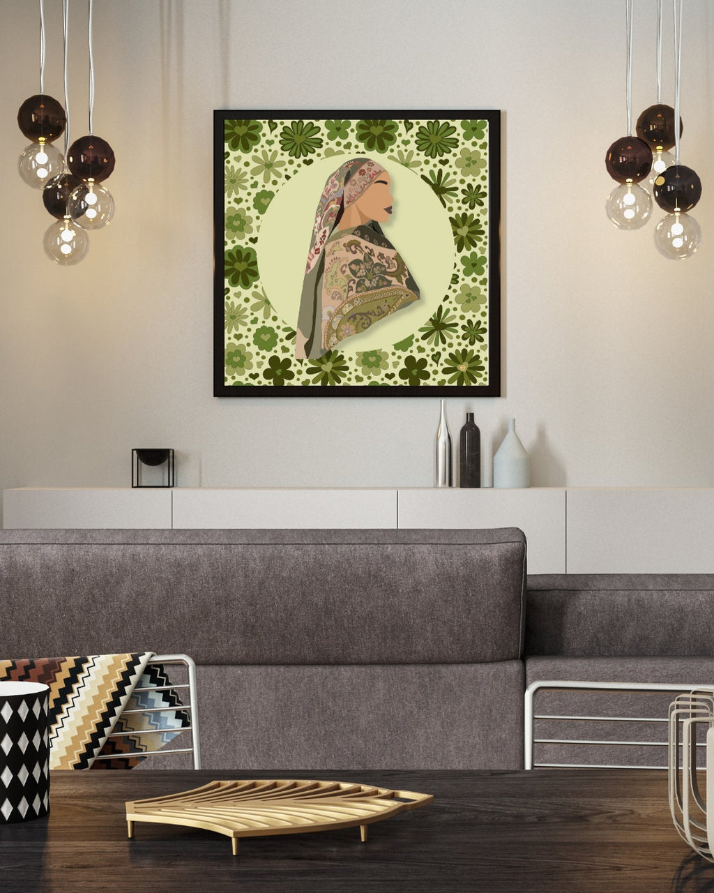 Pashmina Hijab Art Print