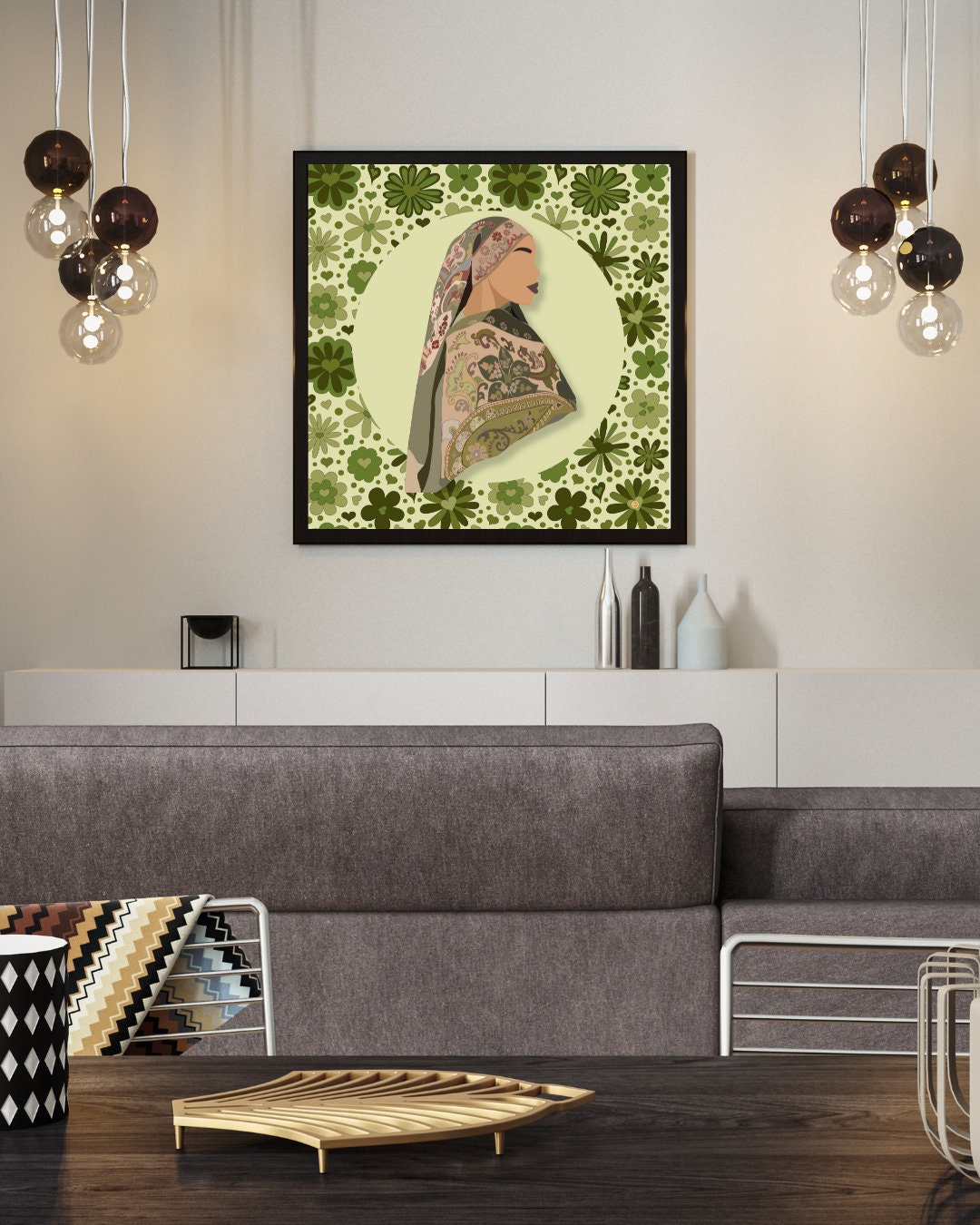 Pashmina Hijab Art Print