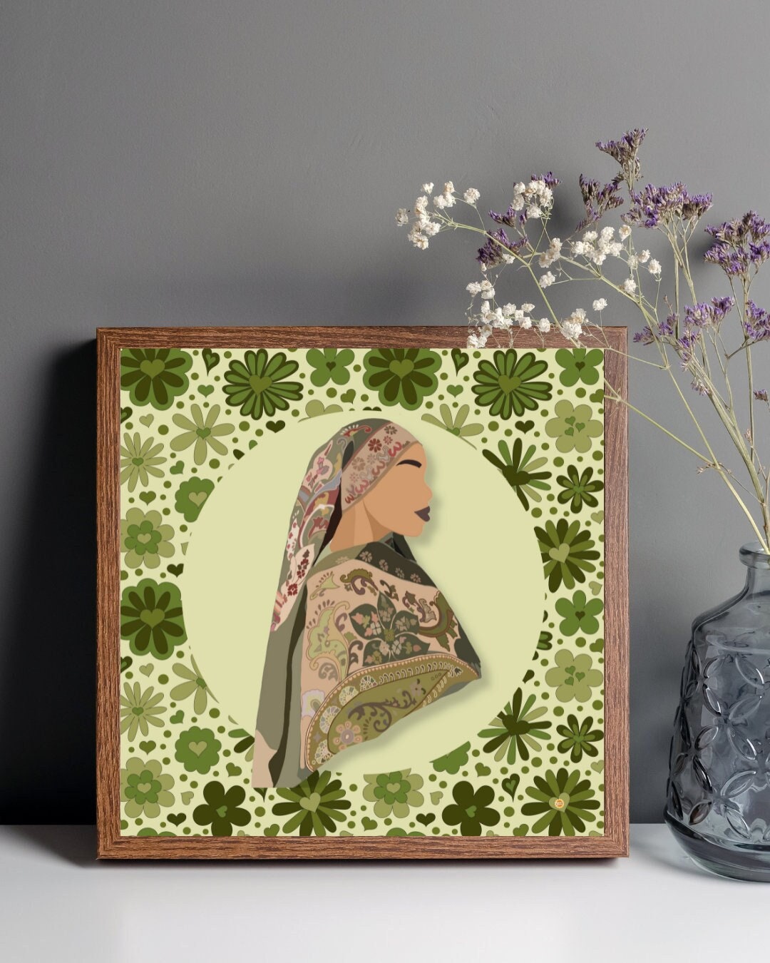 Pashmina Hijab Art Print
