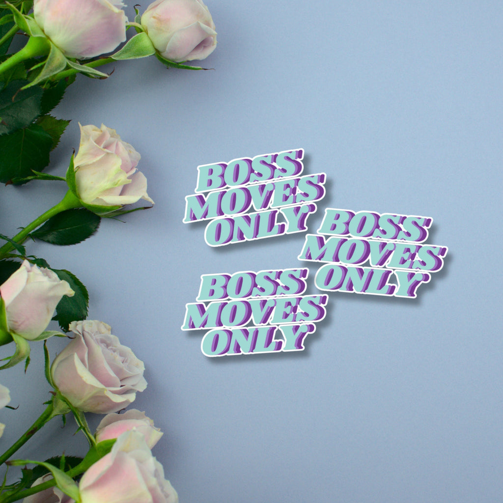 Boss Moves Only Matte Sticker