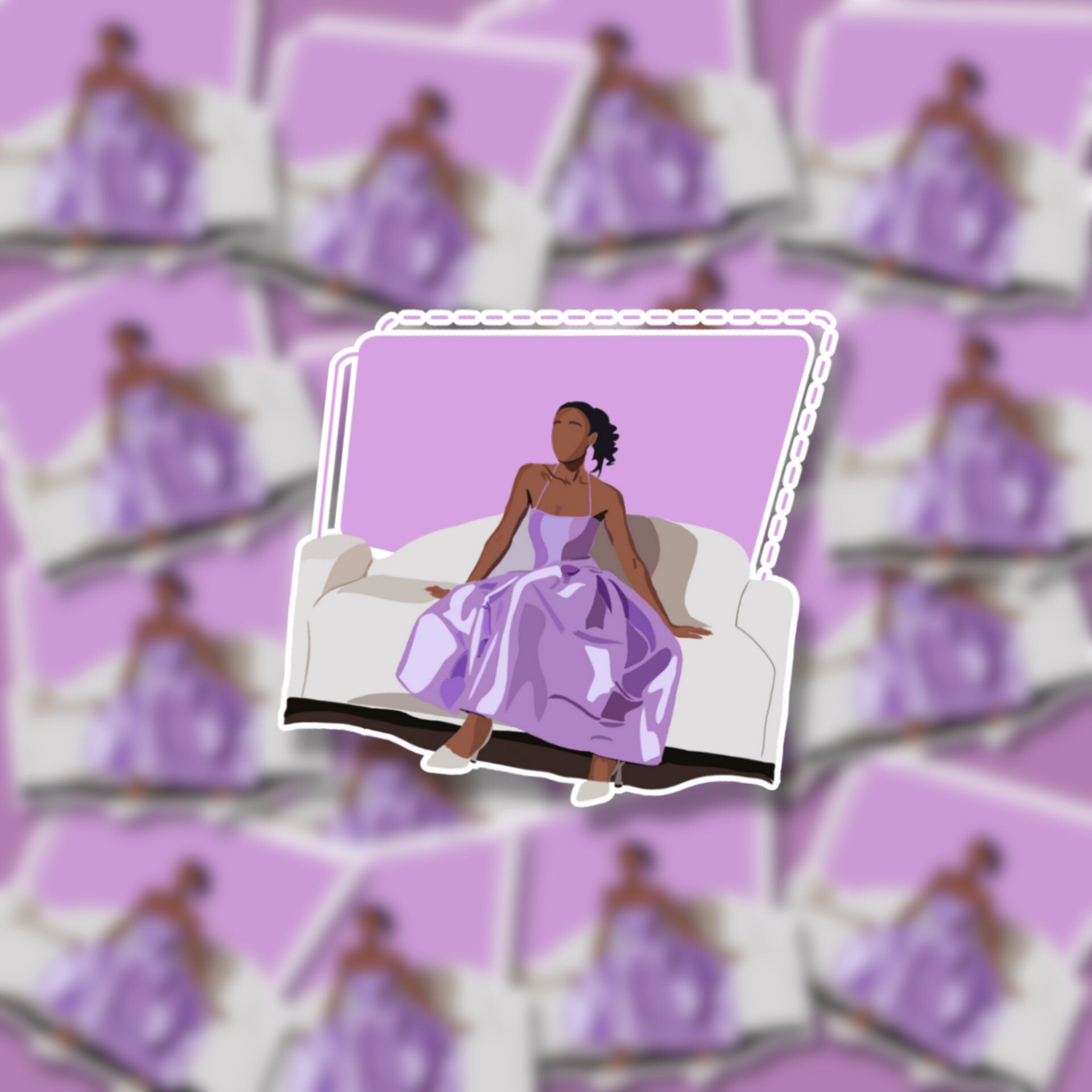 Sittin' Pretty Matte Sticker