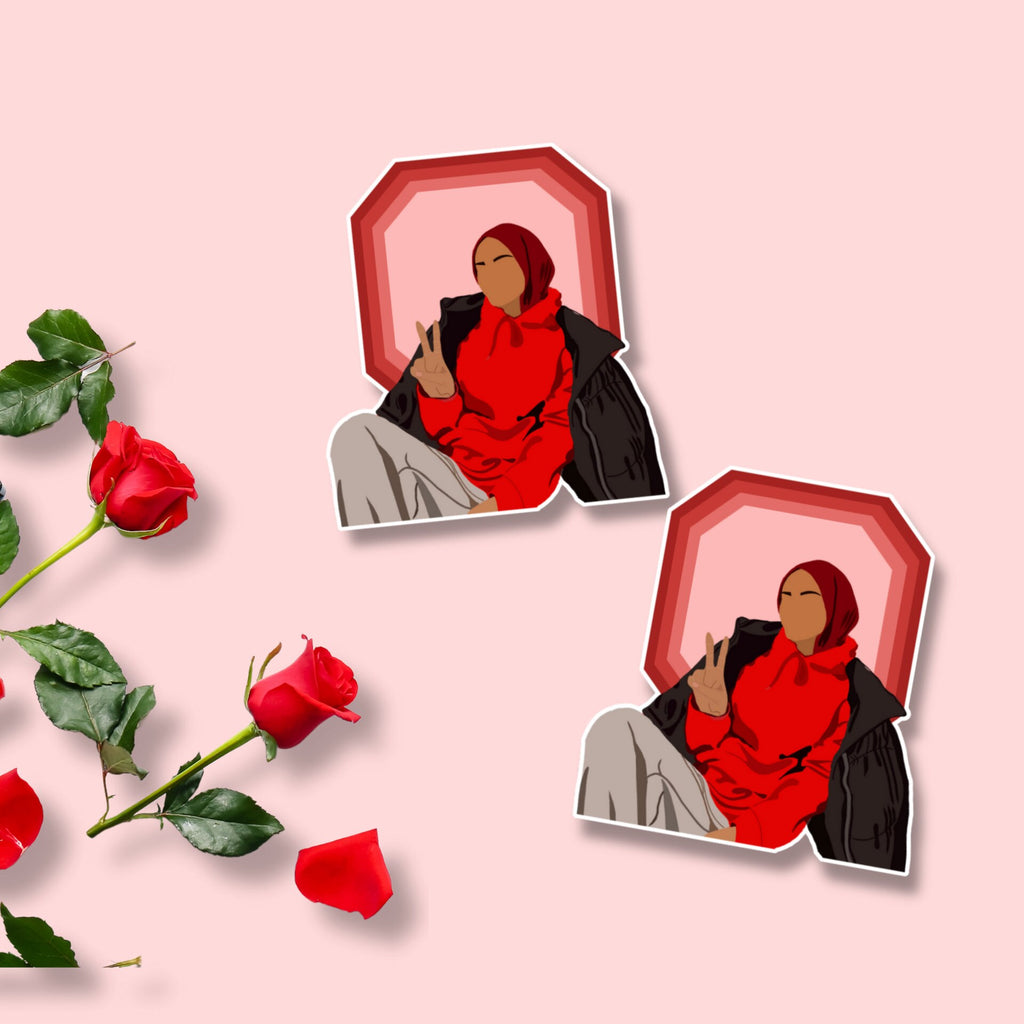Hoodie Hijabi Matte Sticker