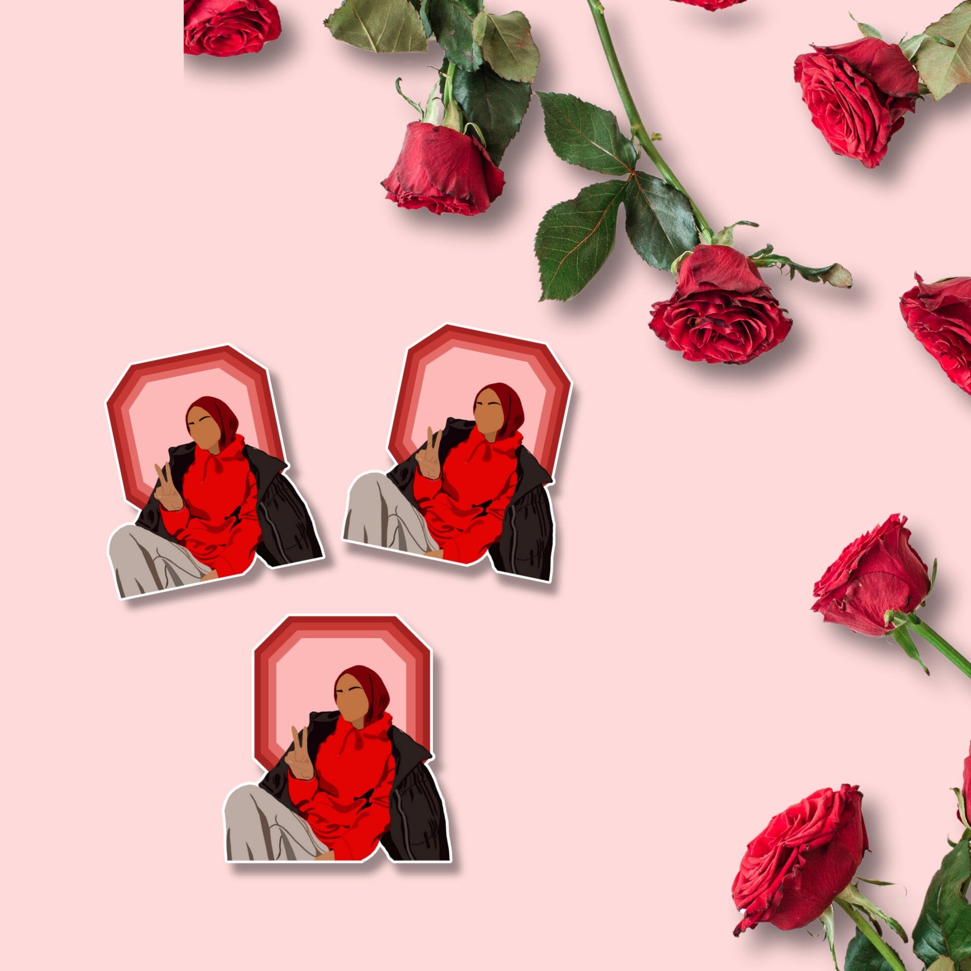 Hoodie Hijabi Matte Sticker