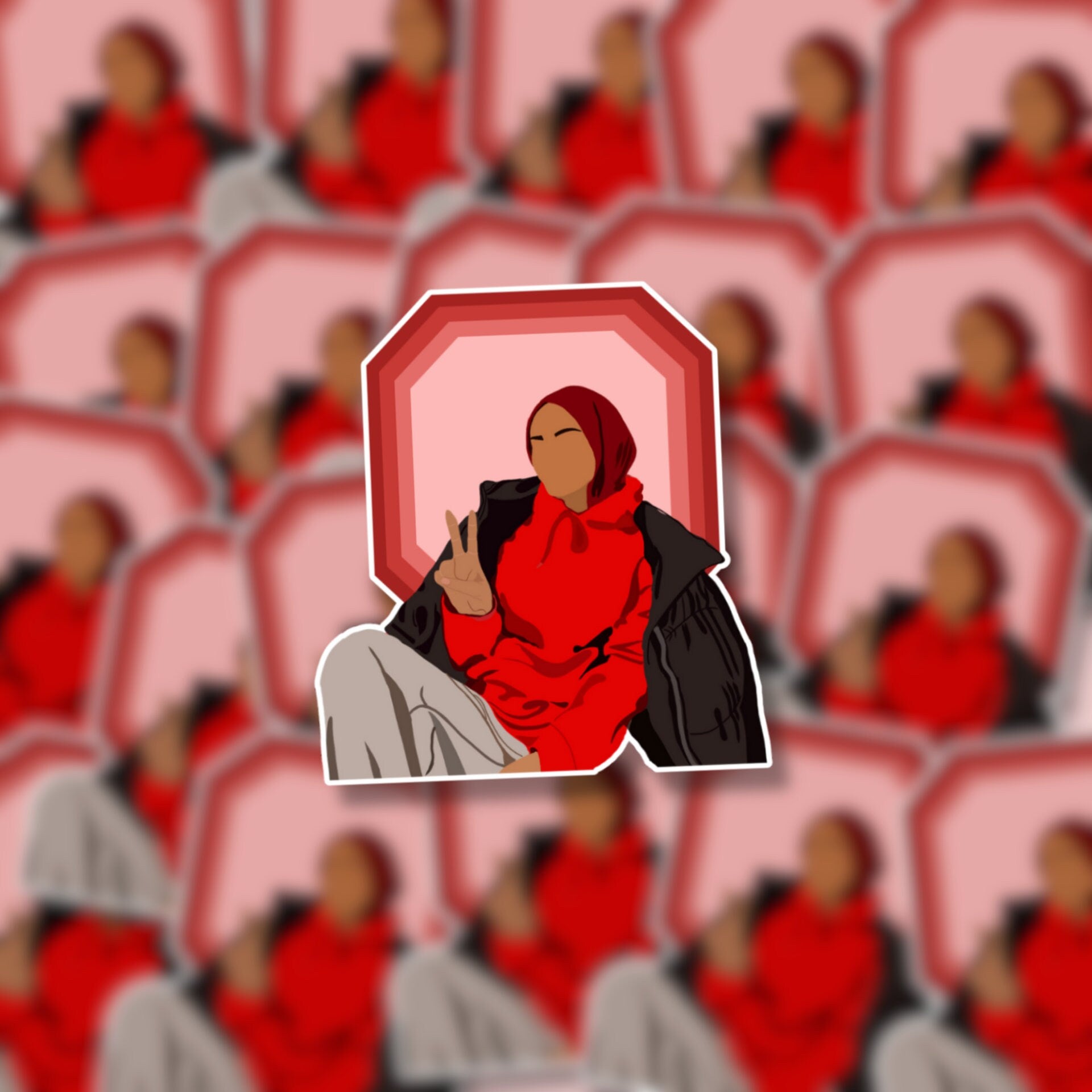 Hoodie Hijabi Matte Sticker