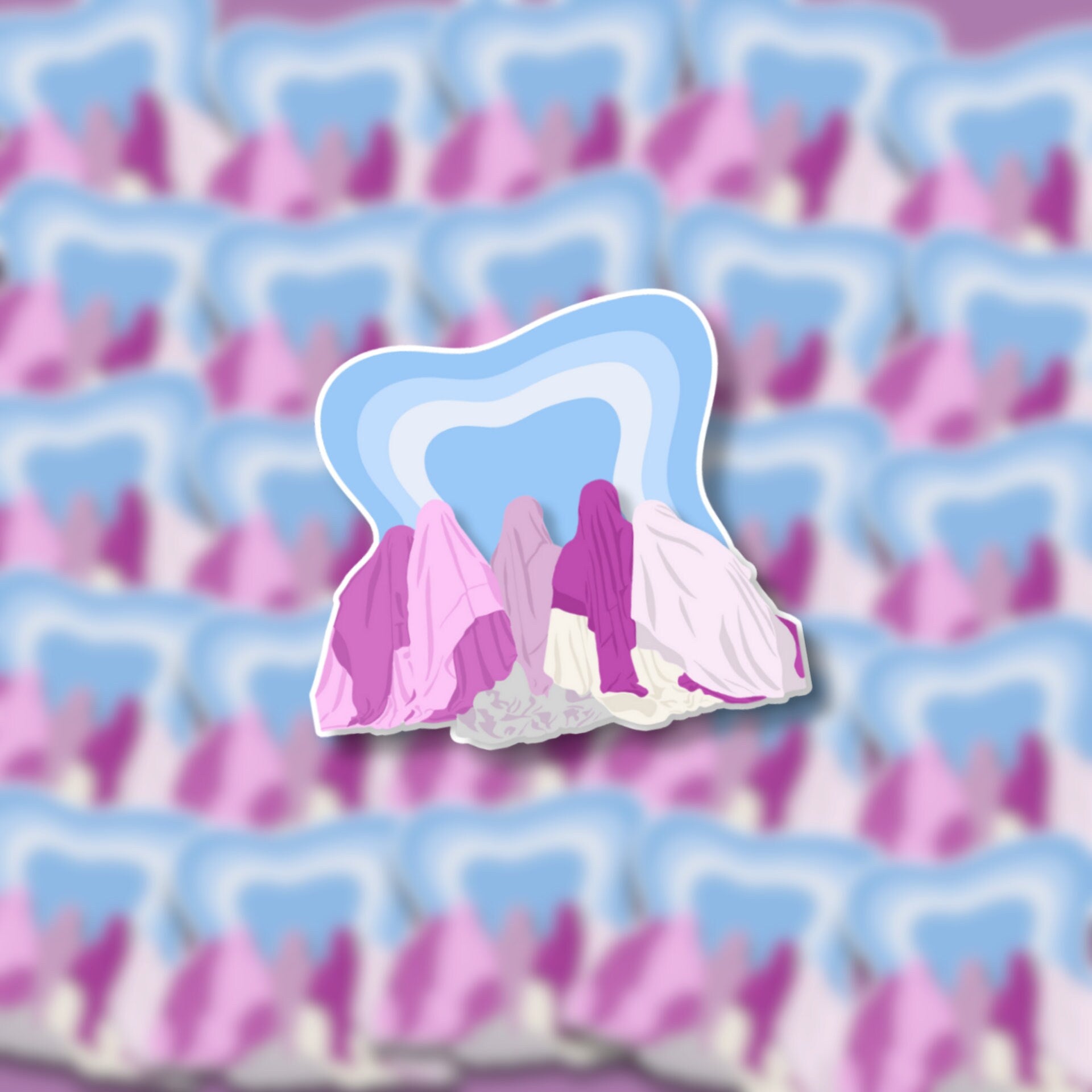 Muslim Sisters Matte Sticker