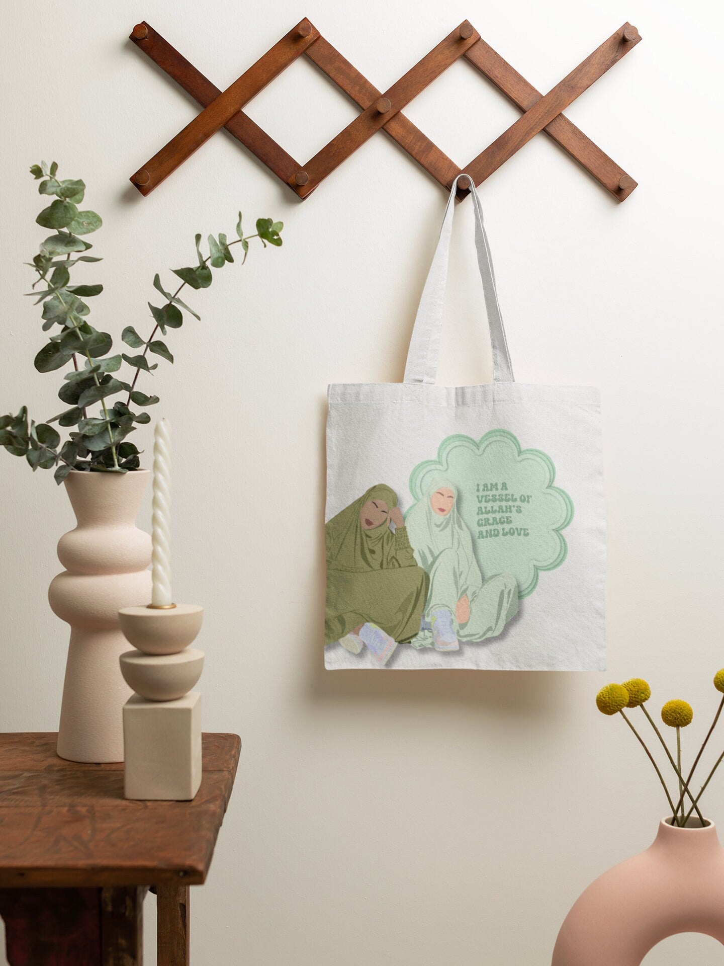 Allah's Love And Grace Cotton Tote Bag