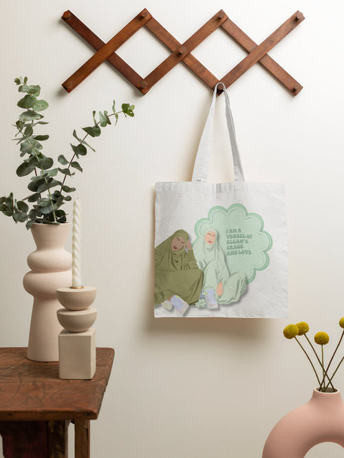 Allah's Love And Grace Cotton Tote Bag