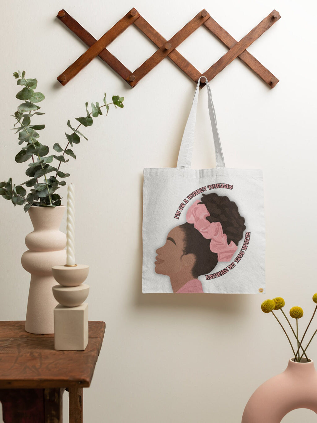 Knowing My True Worth Cotton Tote Bag