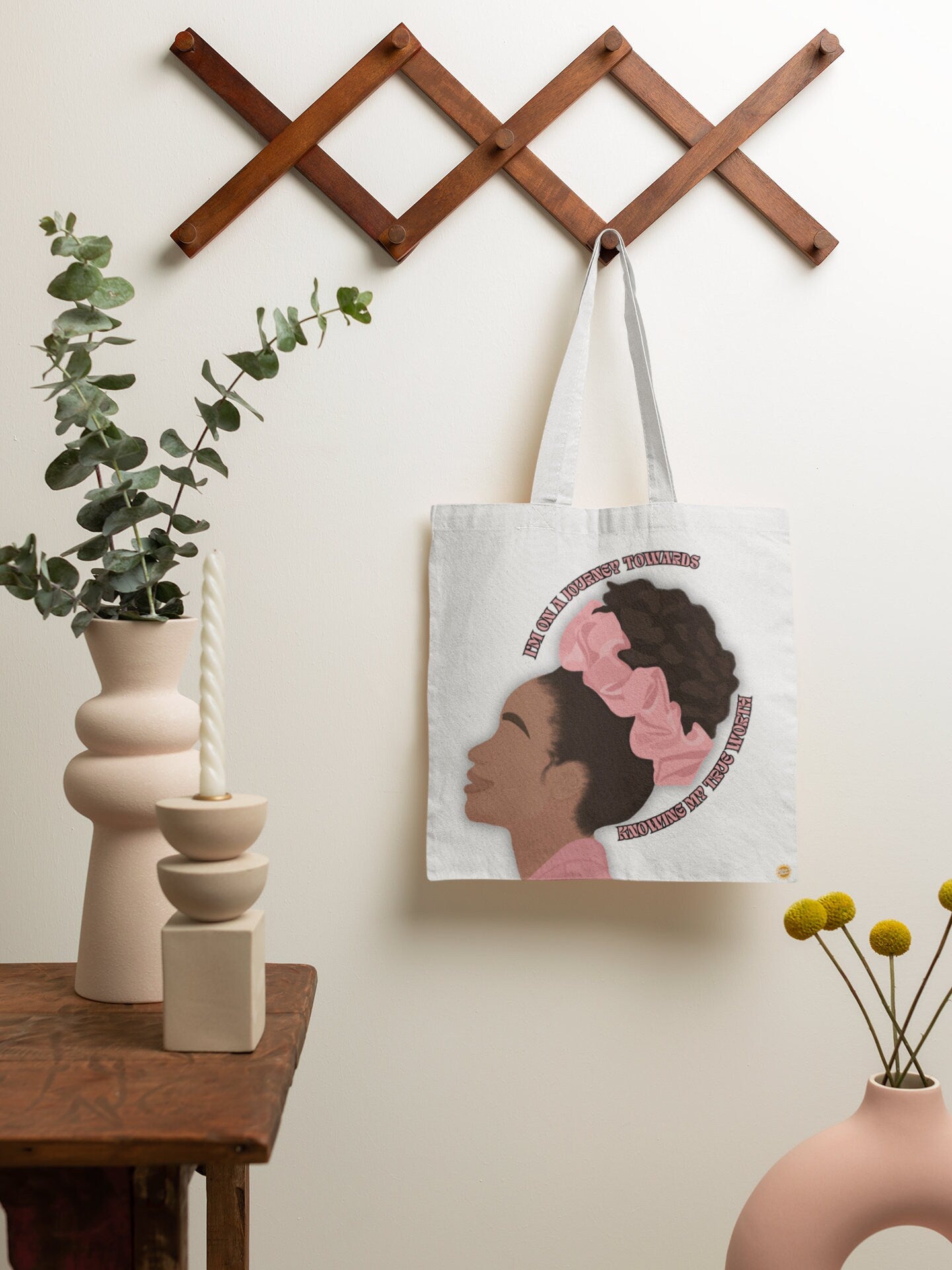 Knowing My True Worth Cotton Tote Bag