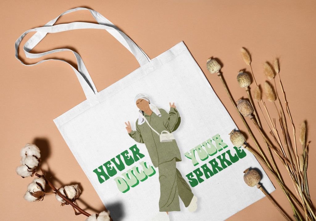 Never Dull Your Sparkle Cotton Tote Bag
