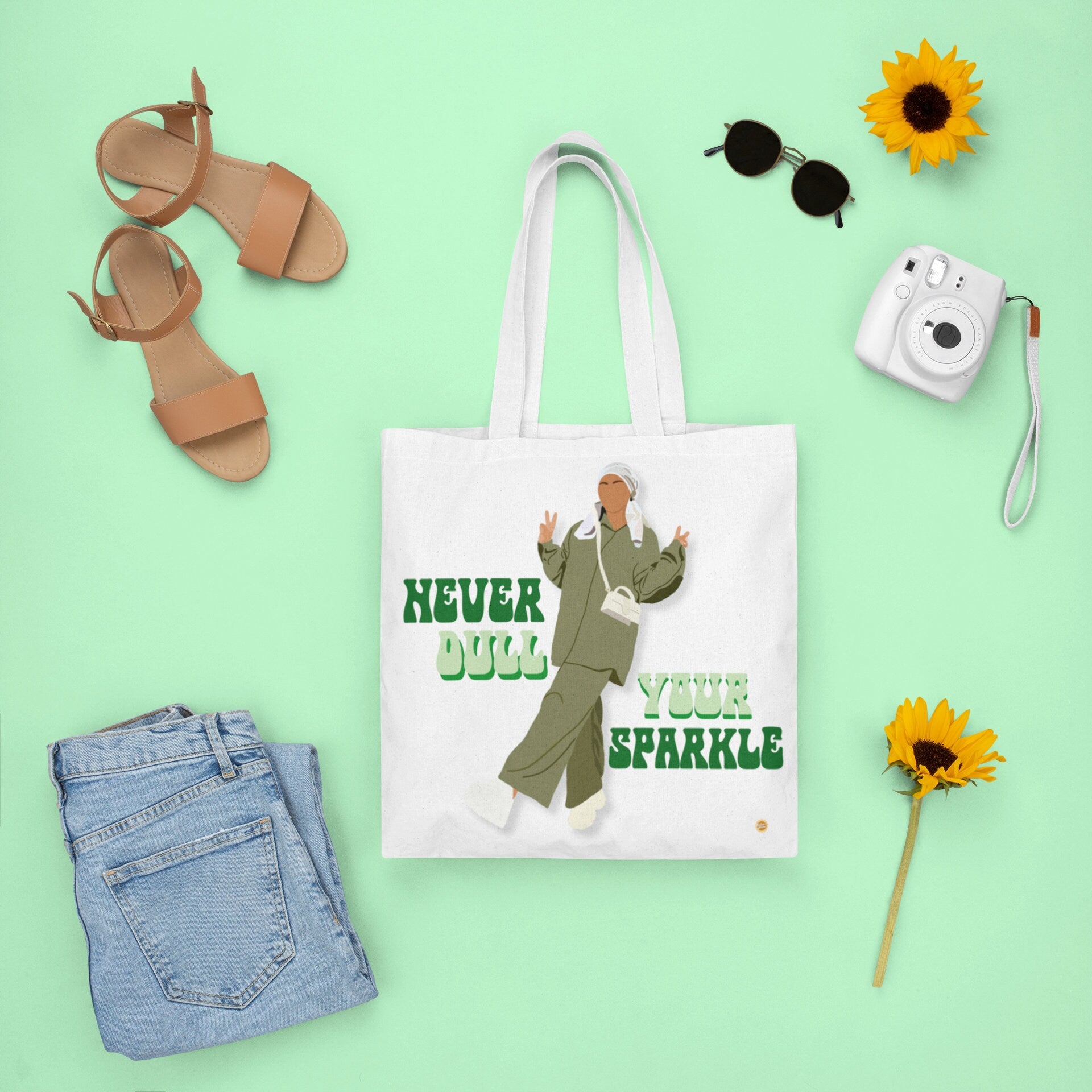 Never Dull Your Sparkle Cotton Tote Bag