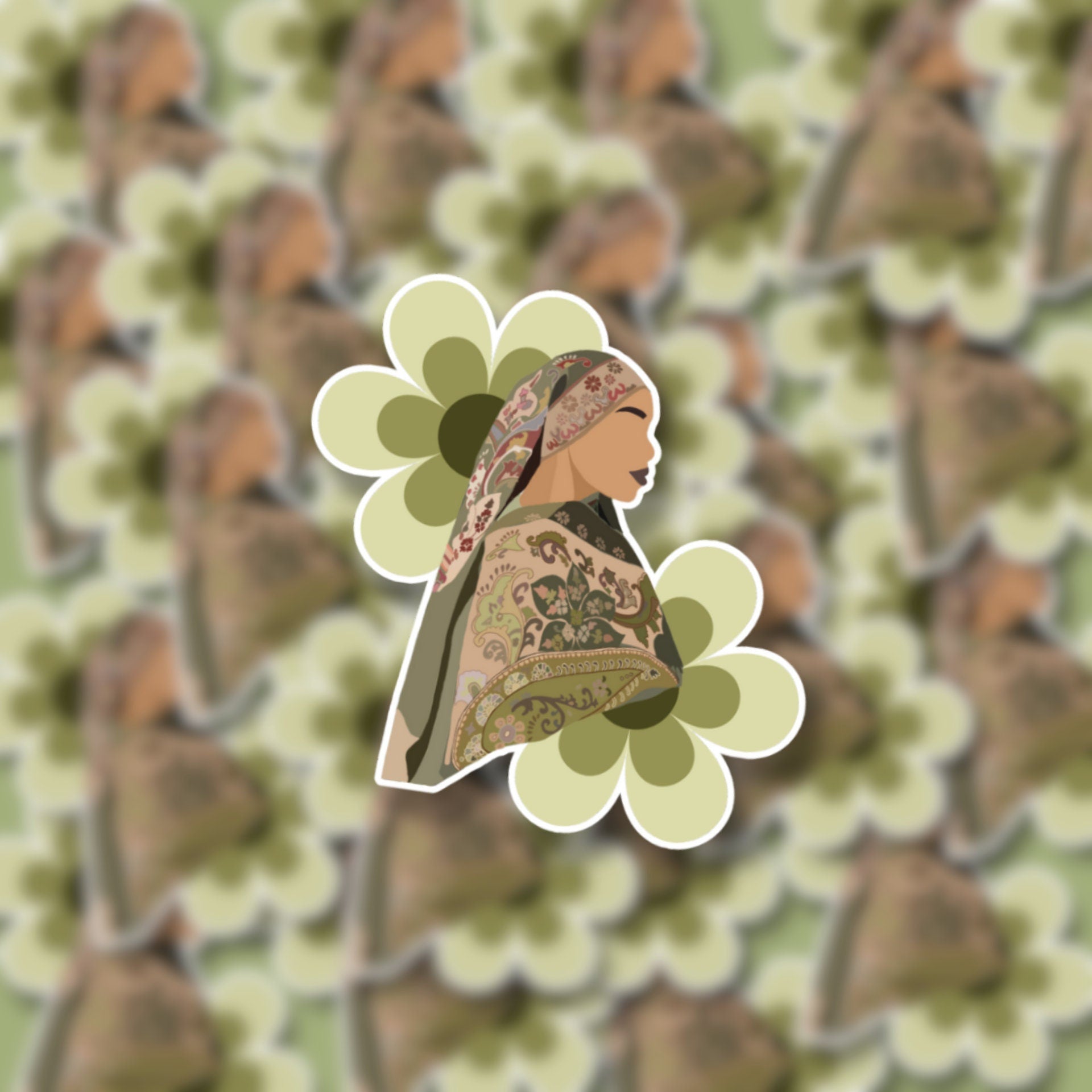 Pashmina Hijabi Matte Sticker