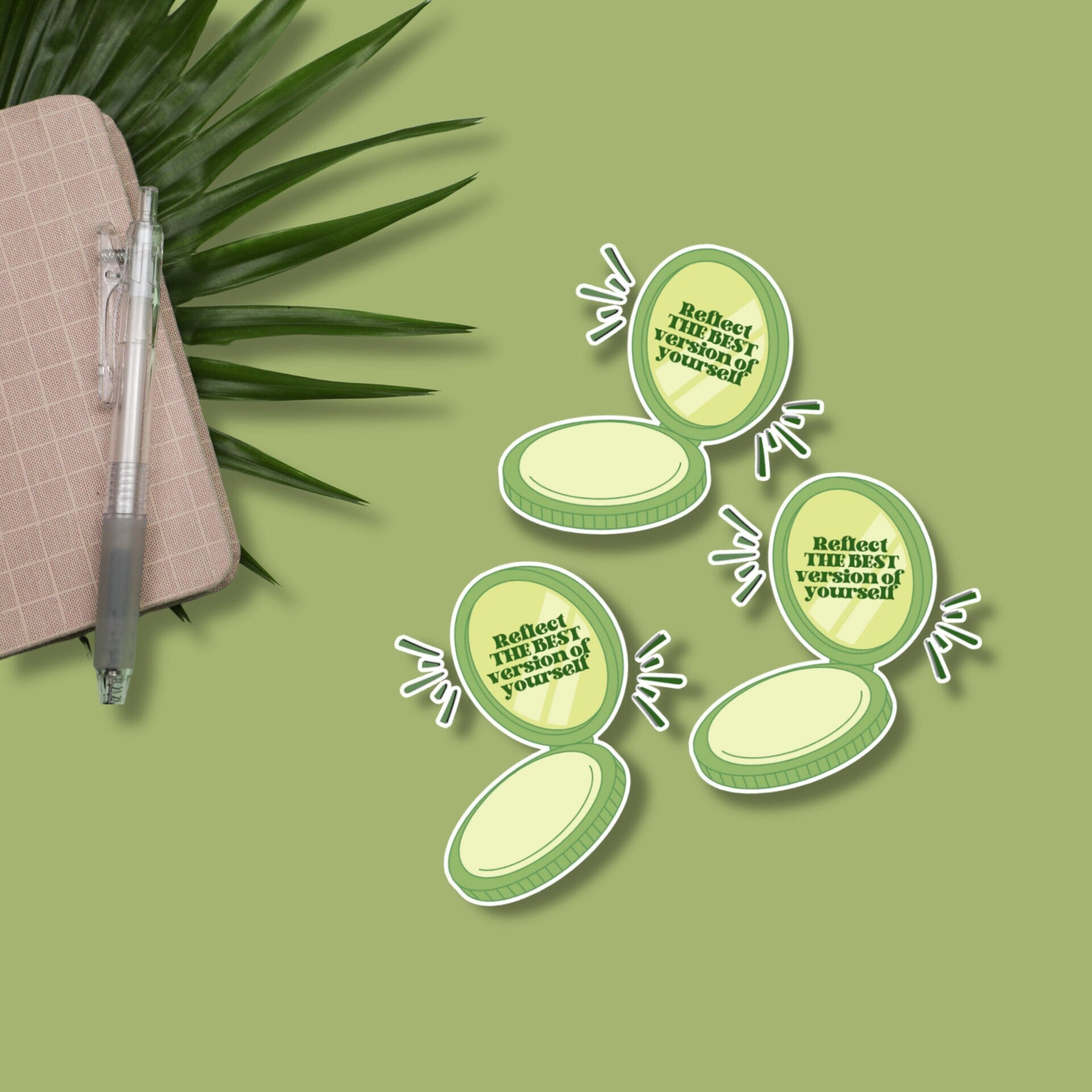 "Reflect the Best Version of Yourself" Matte Sticker