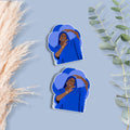 Dark Blue Hijabi Matte Sticker