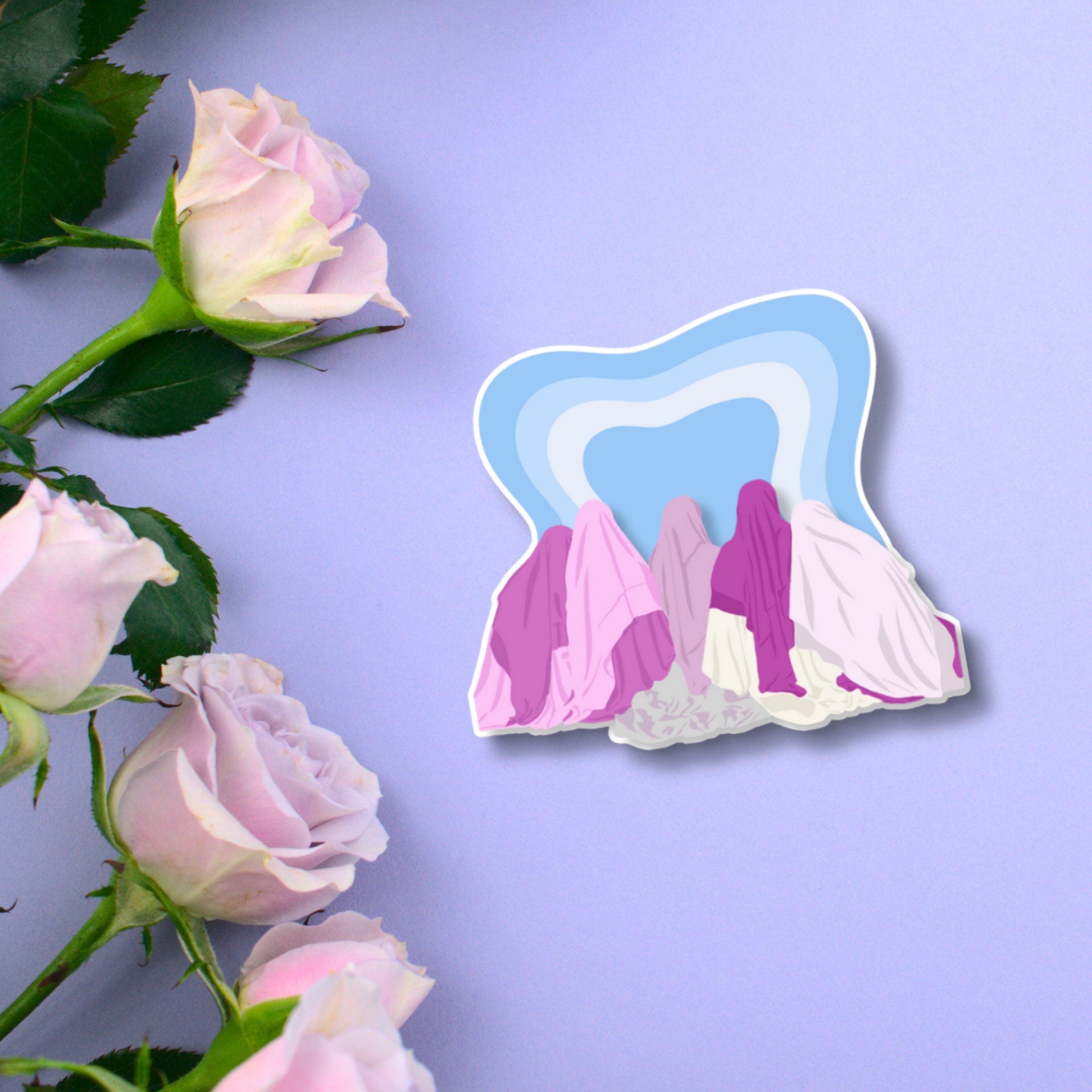 Muslim Sisters Matte Sticker