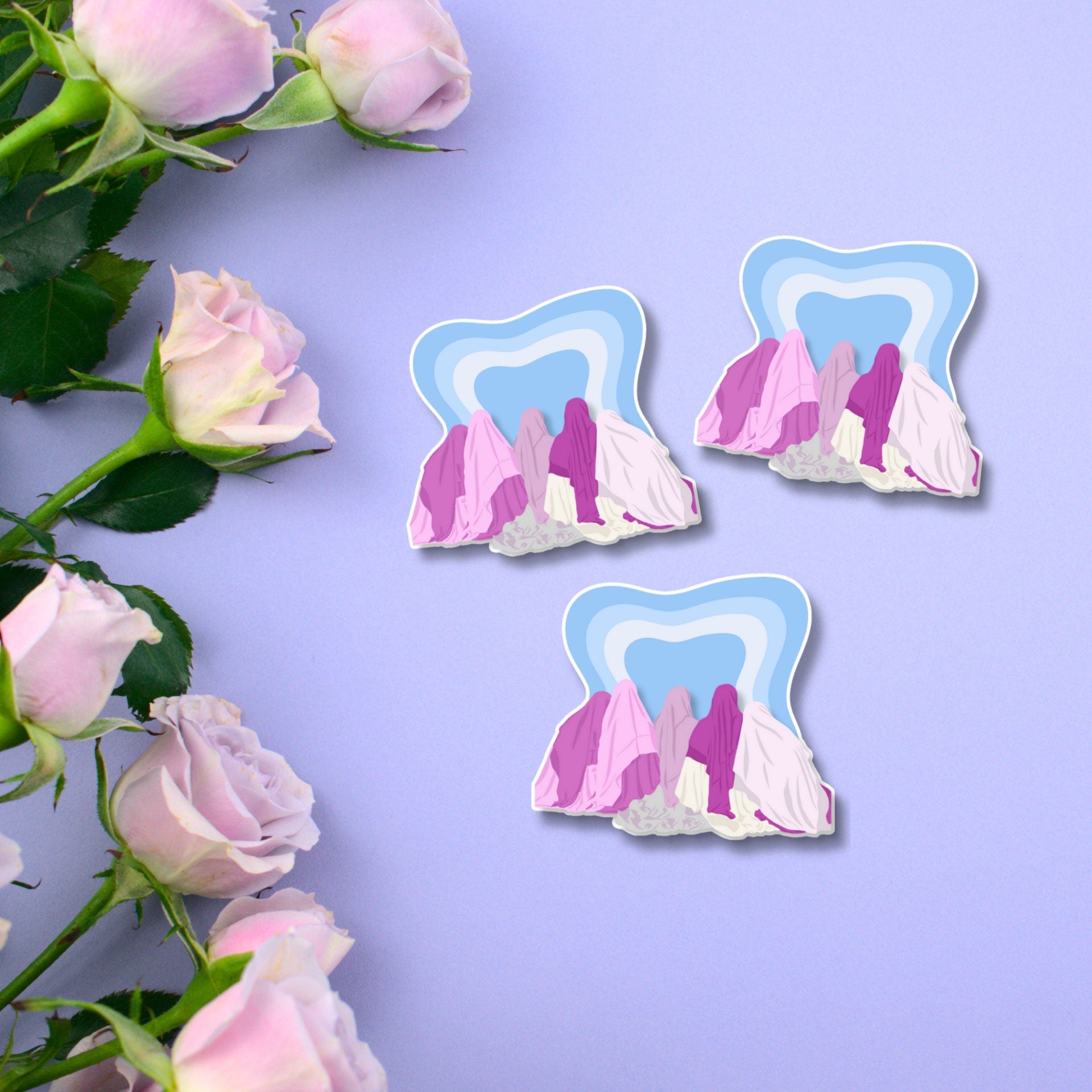 Muslim Sisters Matte Sticker