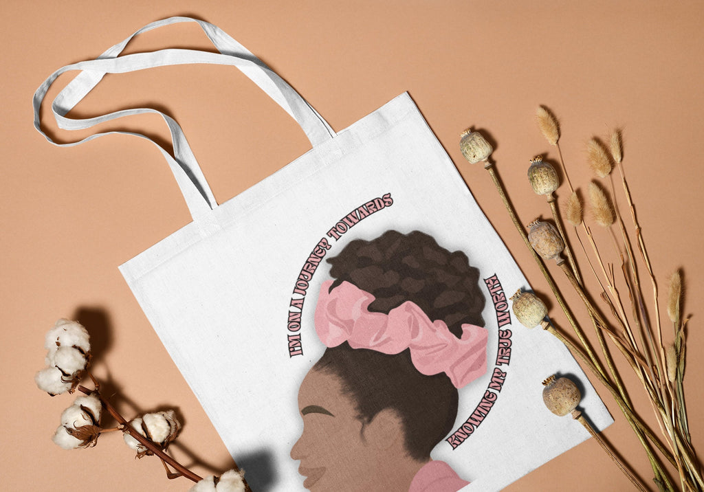 Knowing My True Worth Cotton Tote Bag