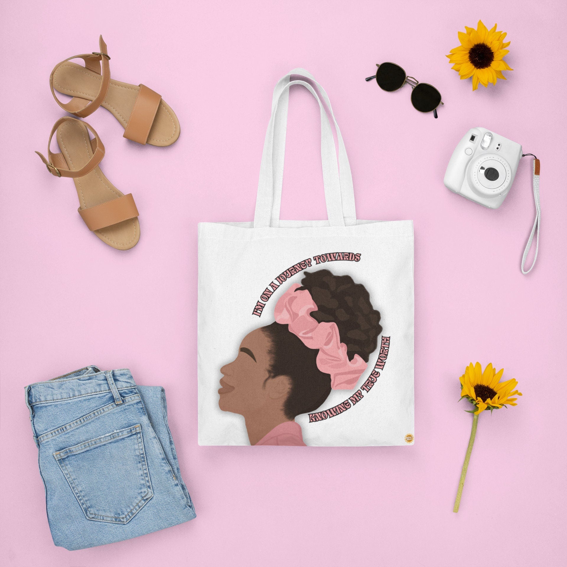 Knowing My True Worth Cotton Tote Bag