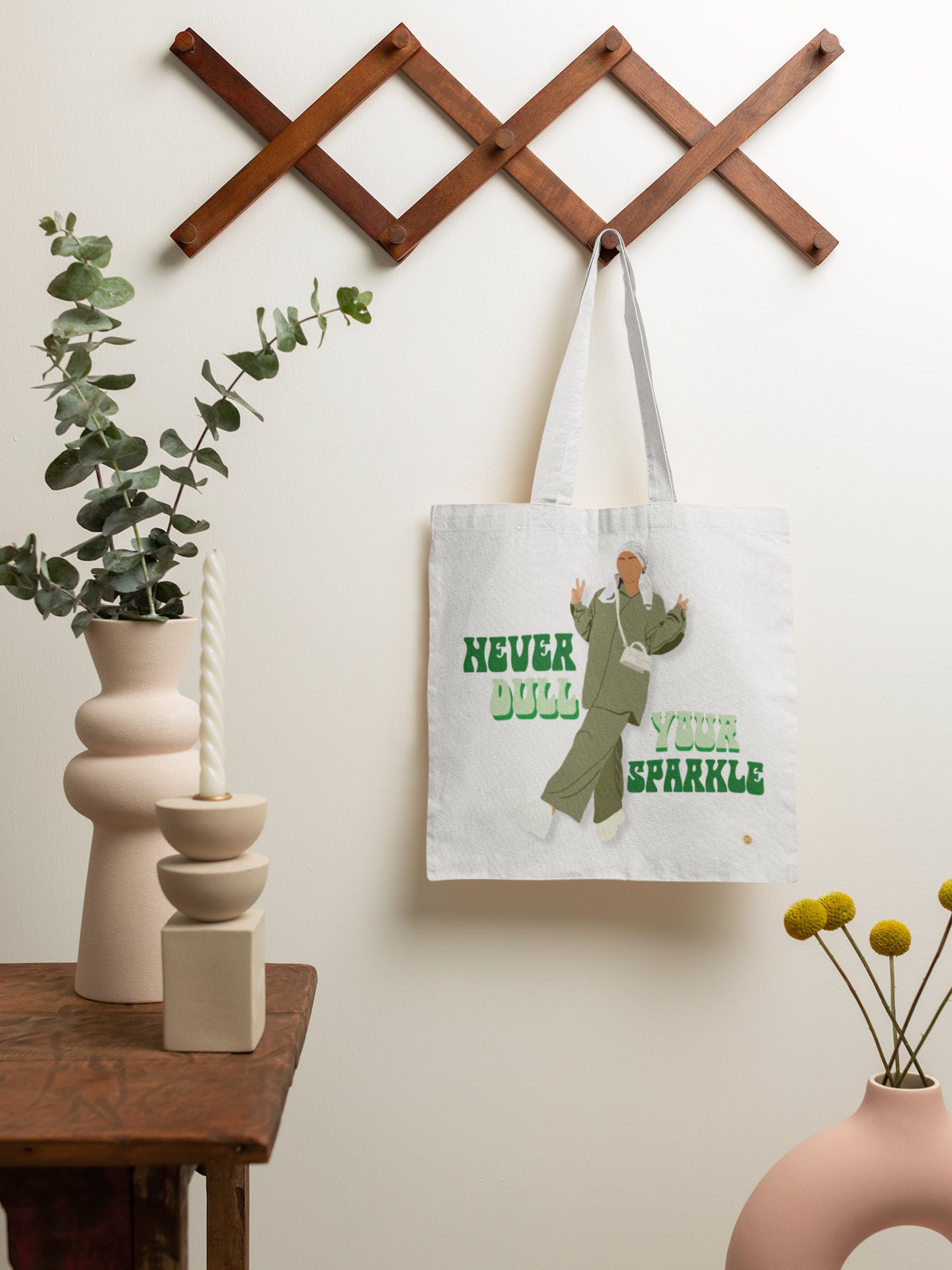 Never Dull Your Sparkle Cotton Tote Bag
