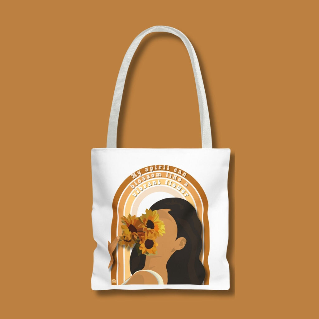 Vibrant Flower Cotton Tote Bag