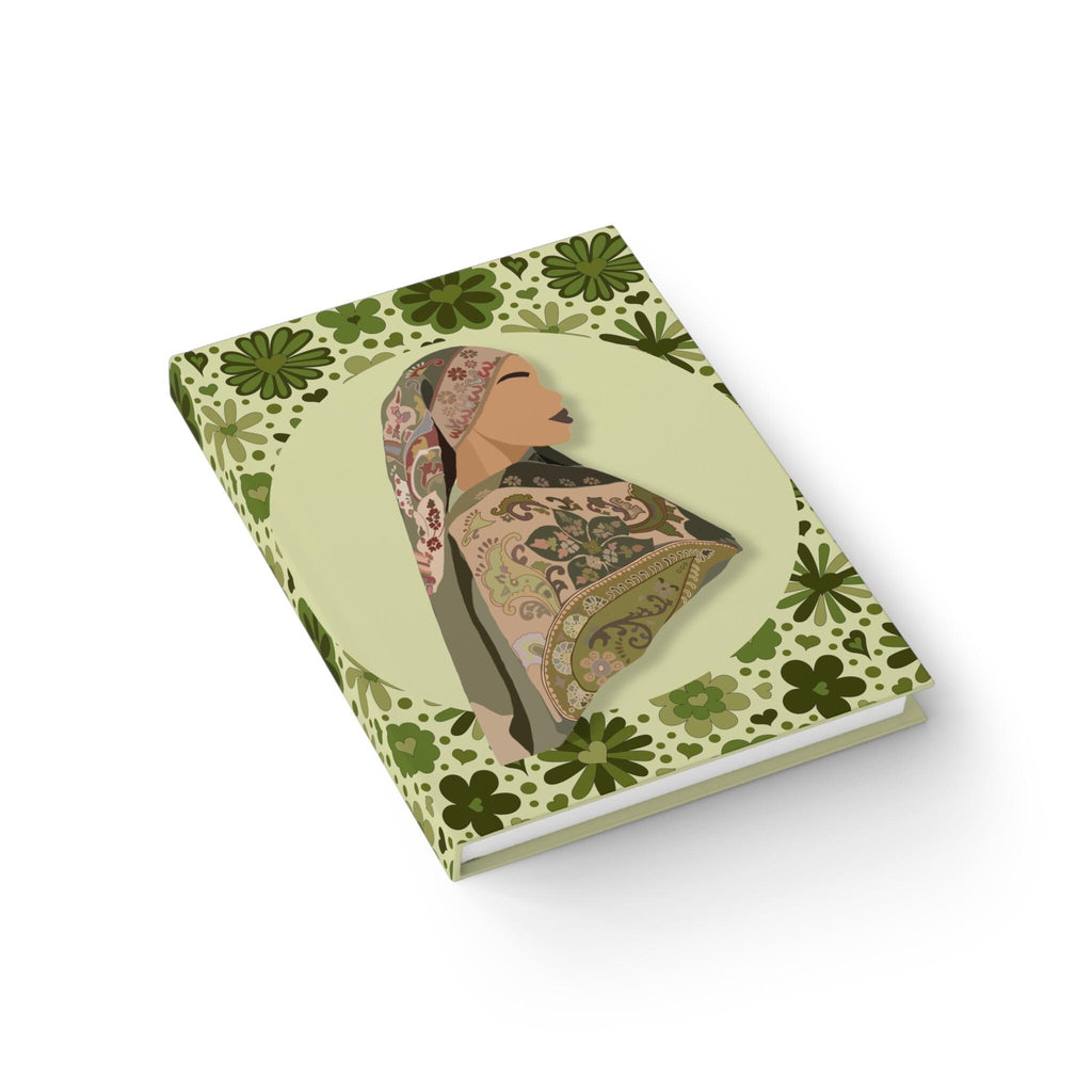 Green Pashmina Hijab Hardcover Journal