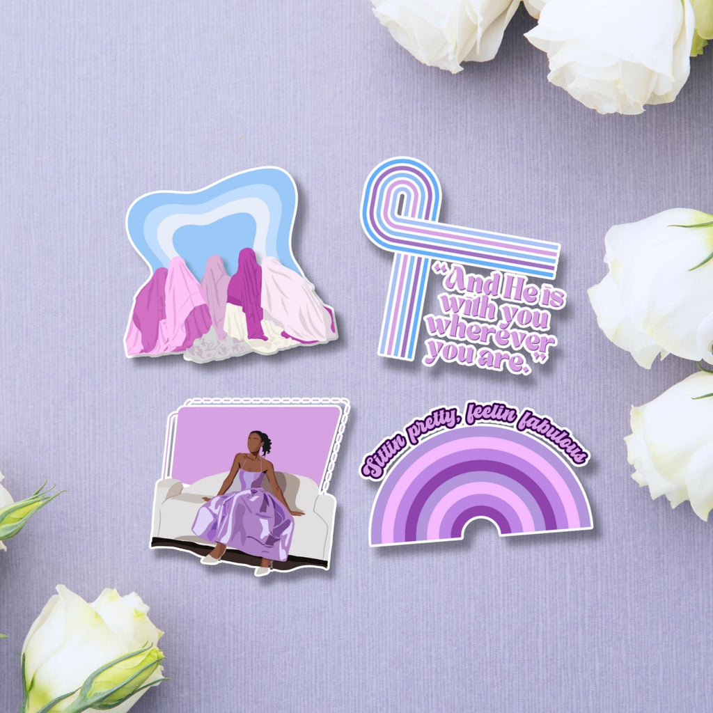 Black Girl Magic Sticker Pack | Purple Affirmation Stickers