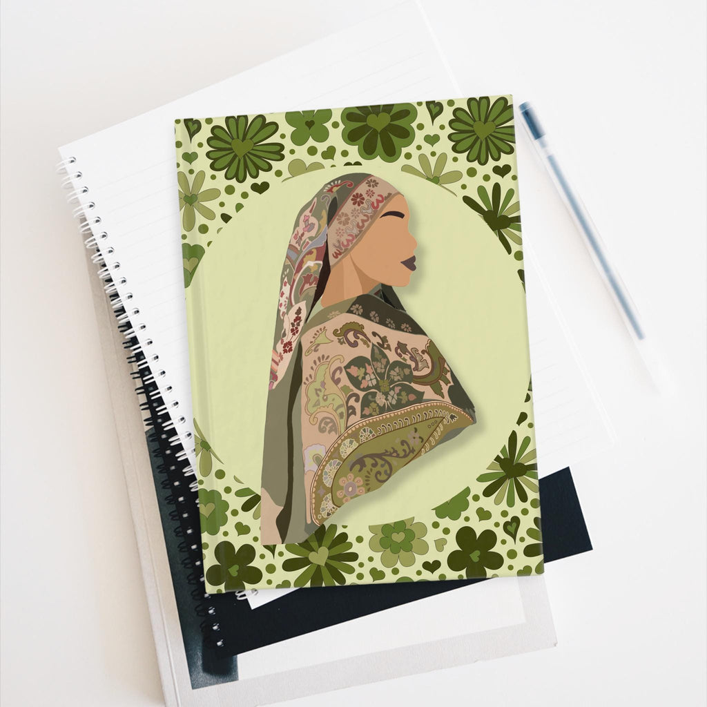 Green Pashmina Hijab Hardcover Journal