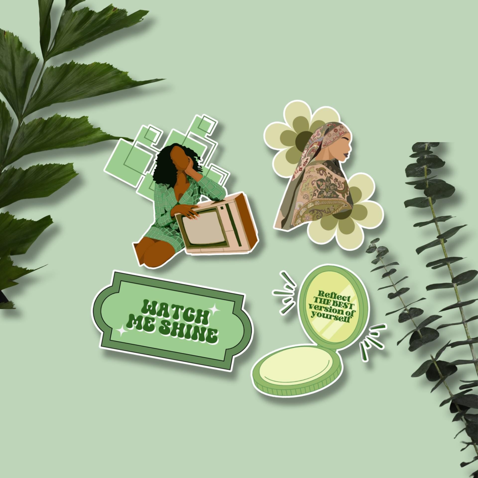 Black Girl Magic Sticker Pack | Positive Affirmations, Laptop, Water Bottle